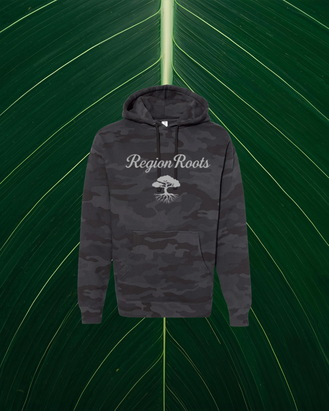 "Region Roots" Black Camo Hoodie