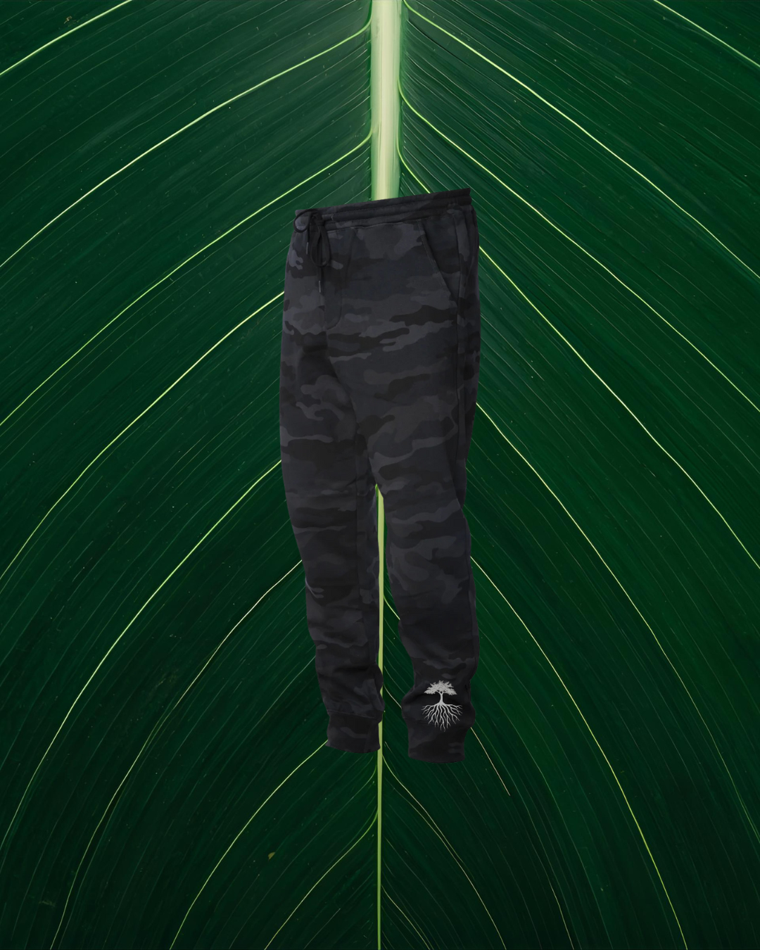 "Region Roots" Black Camo Joggers