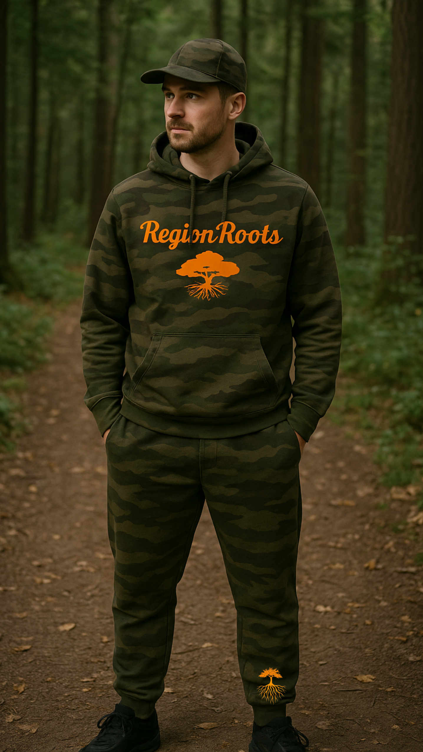 "Region Roots" Forest Camo Hoodie