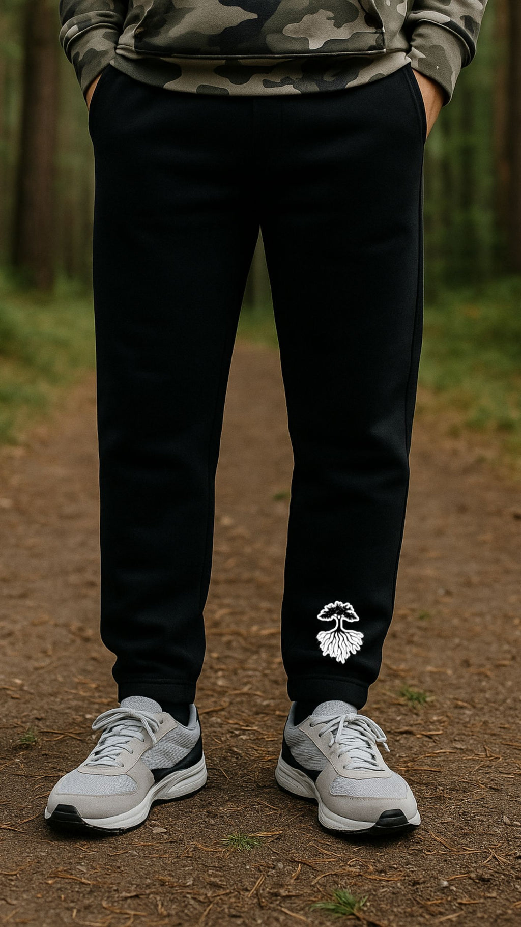 "Region Roots" Black Joggers