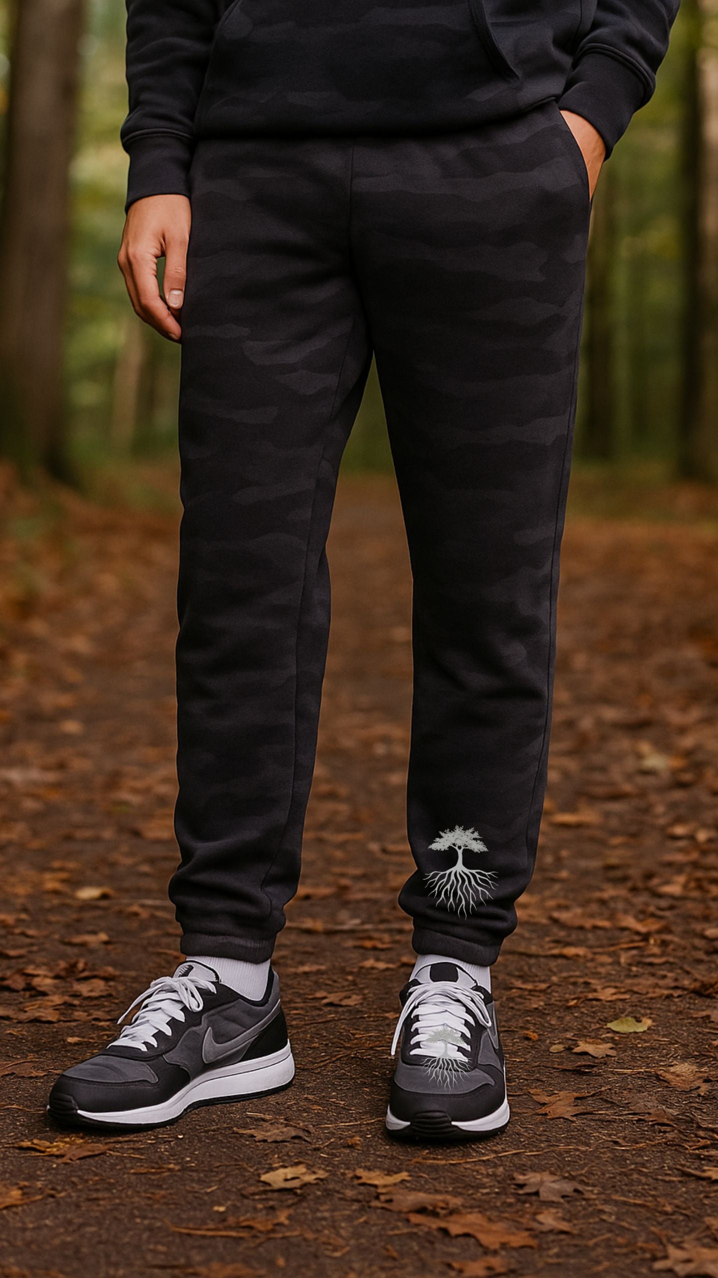 "Region Roots" Black Camo Joggers